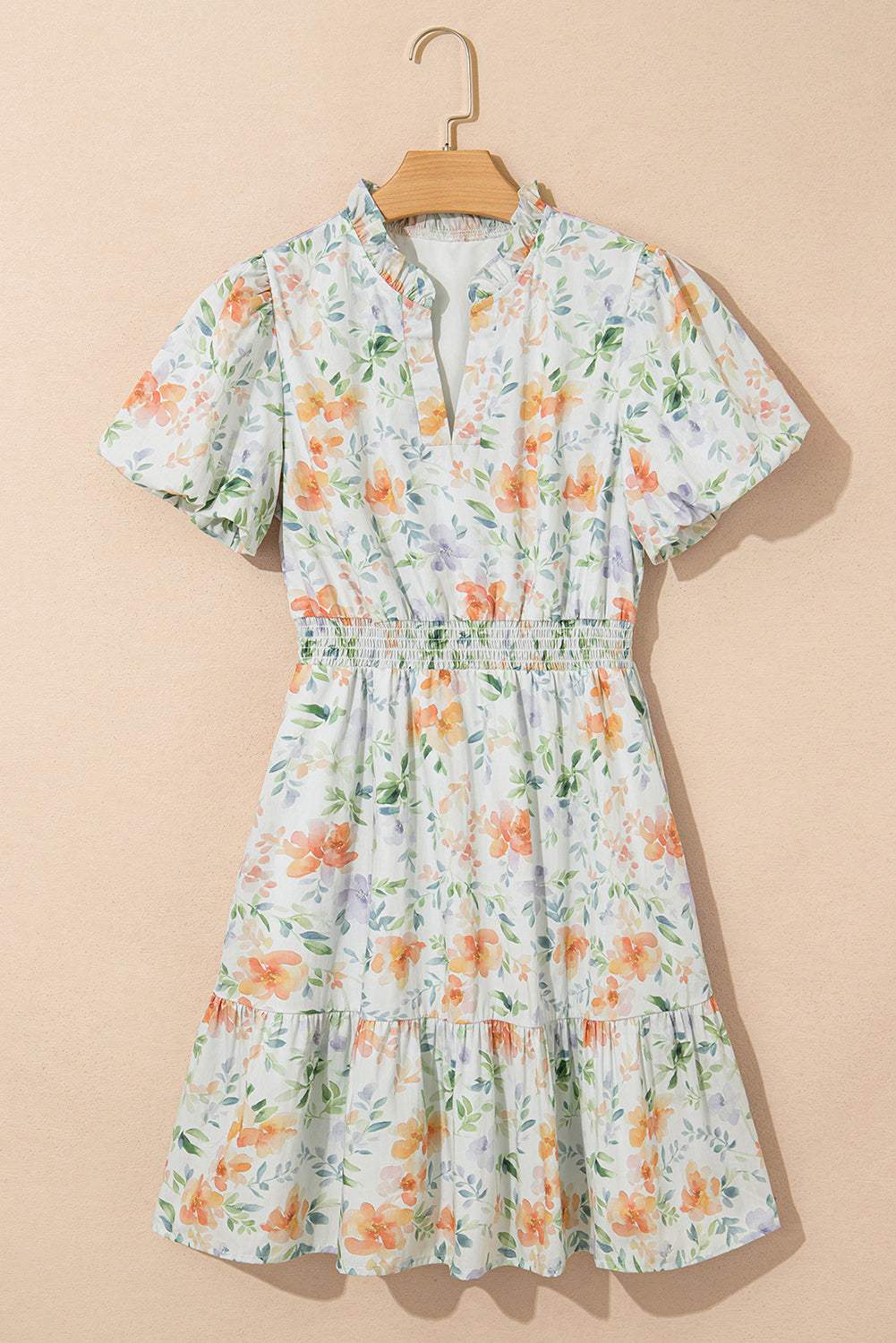 Cotton dress with floral print 