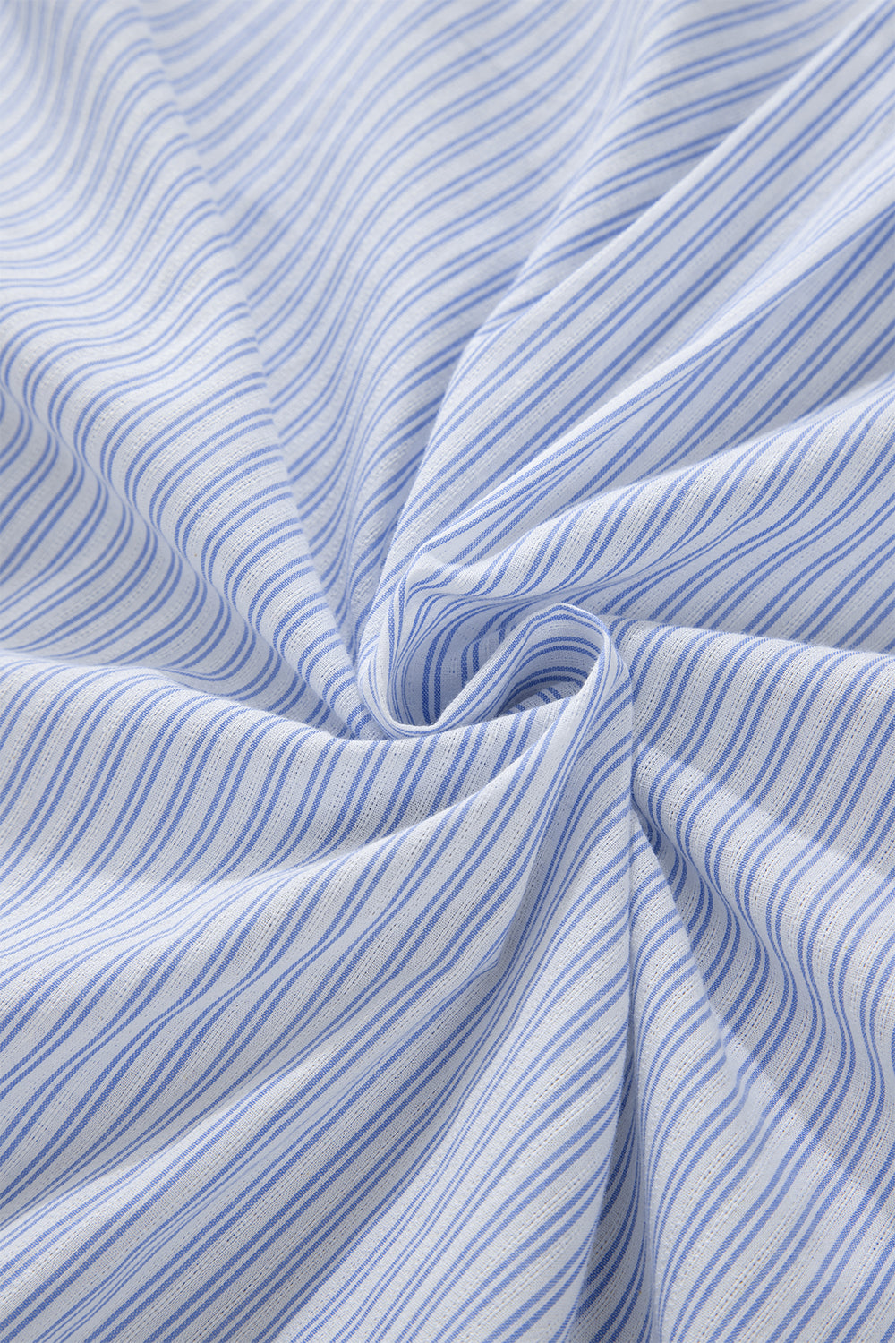 Striped cotton long-sleeved shirt 