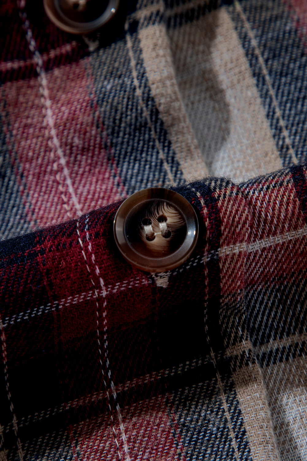 Checkered shacket shirt with hood 