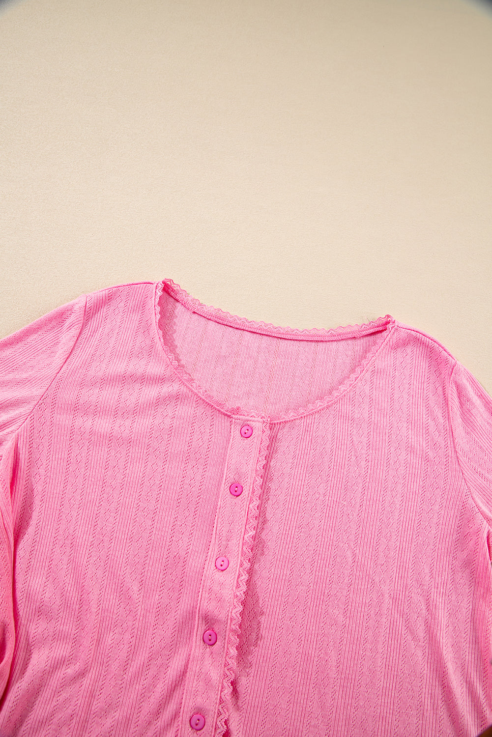 Домашен комплект от три части (къс топ, къси панталони, жилетка)