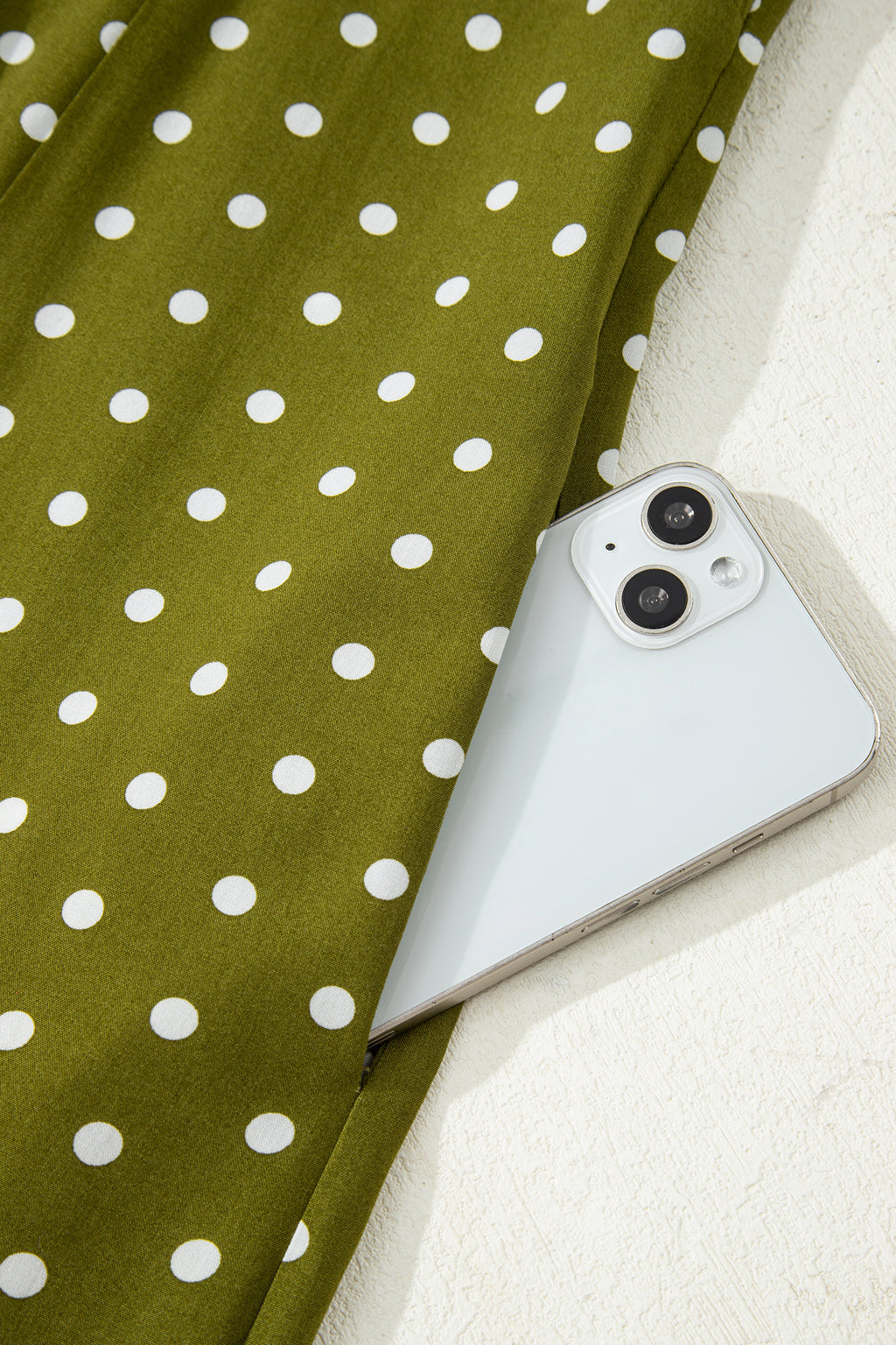 Дълга рокля с принт на точки