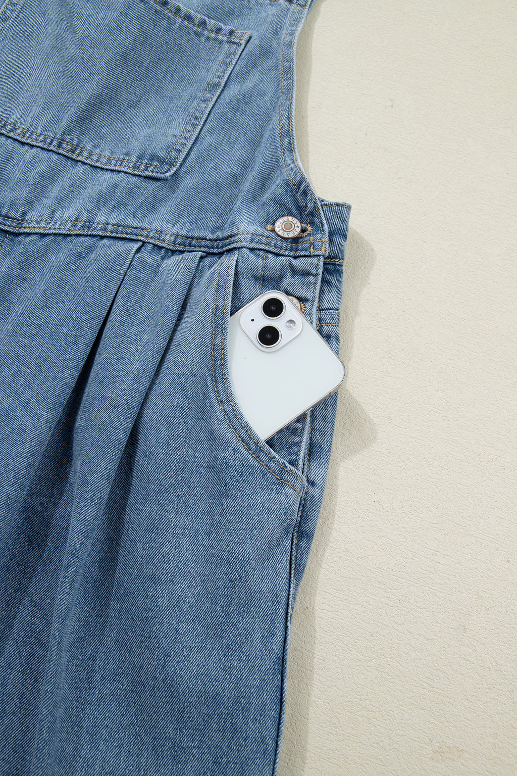 Long denim jumpsuit 
