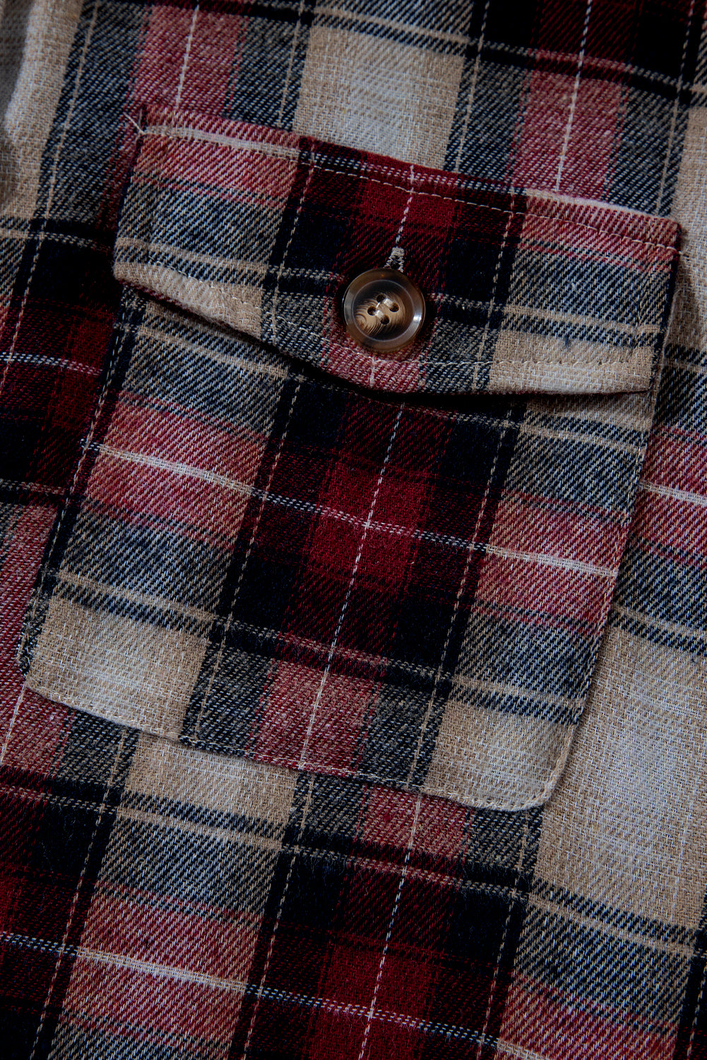 Checkered shacket shirt with hood 