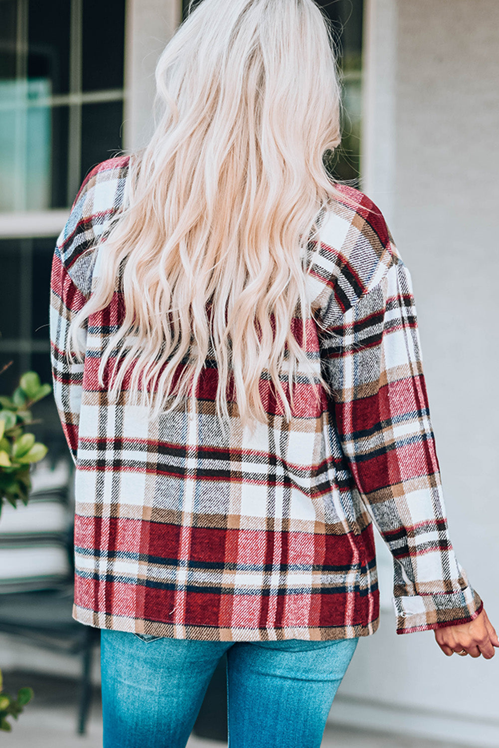 Plaid shacket shirt 