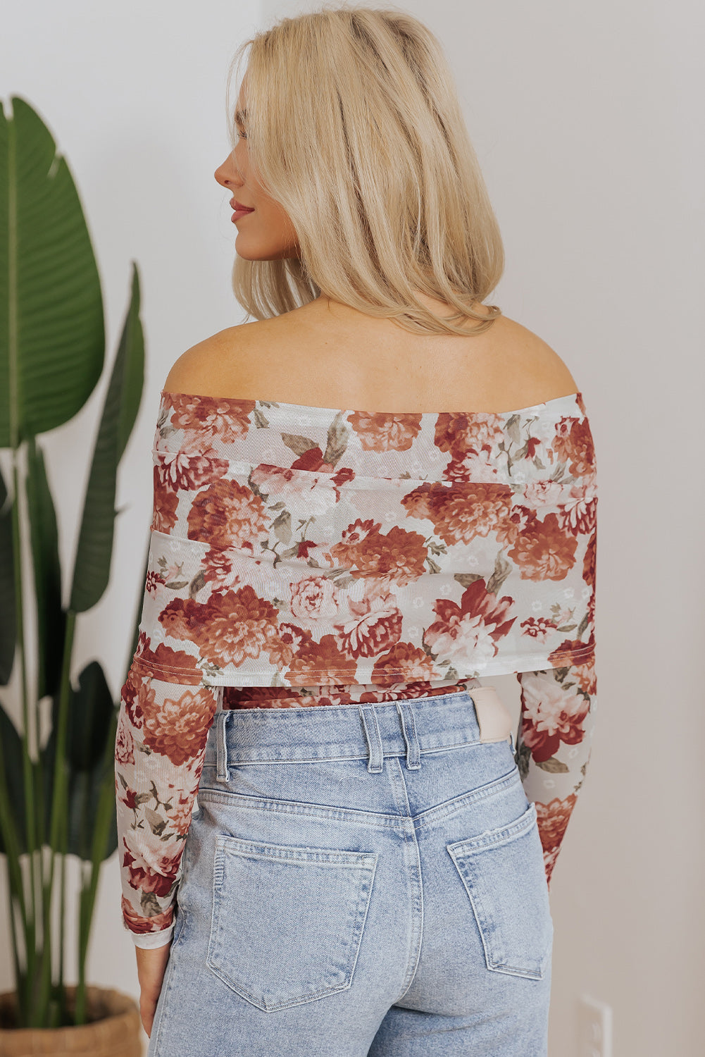 Floral print bodysuit 