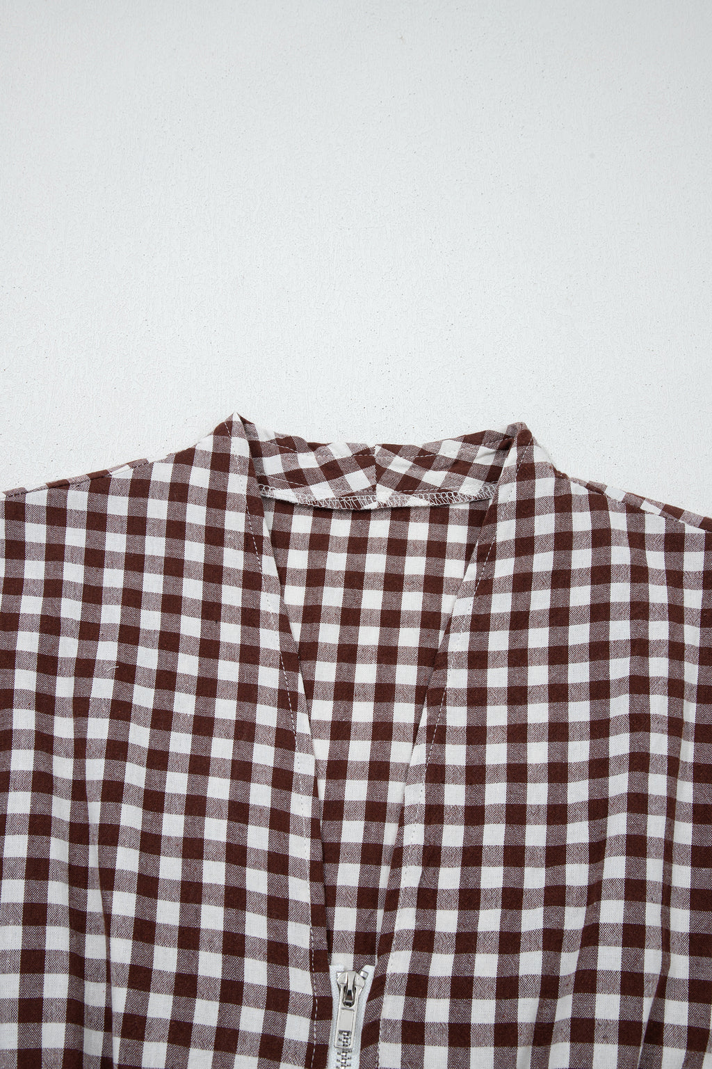 Checkered dress with zipper 