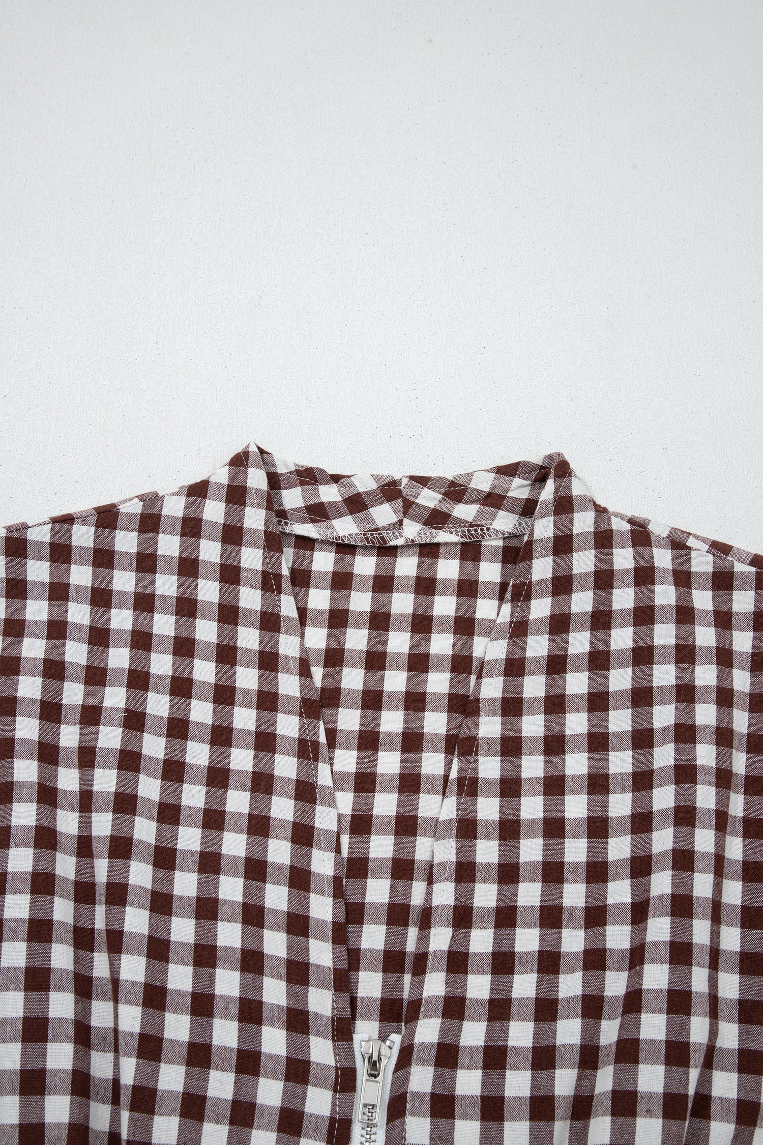 Checkered dress with zipper 