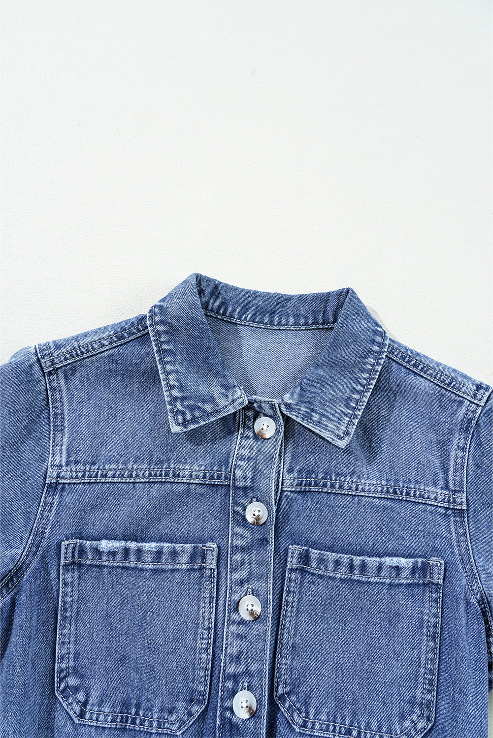 Short denim jumpsuit 