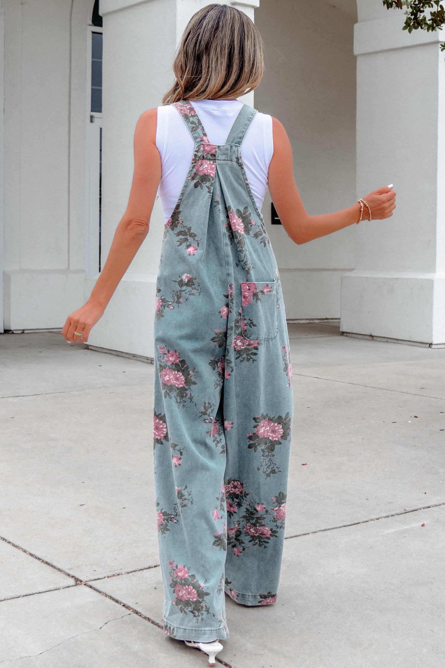 Long denim jumpsuit 