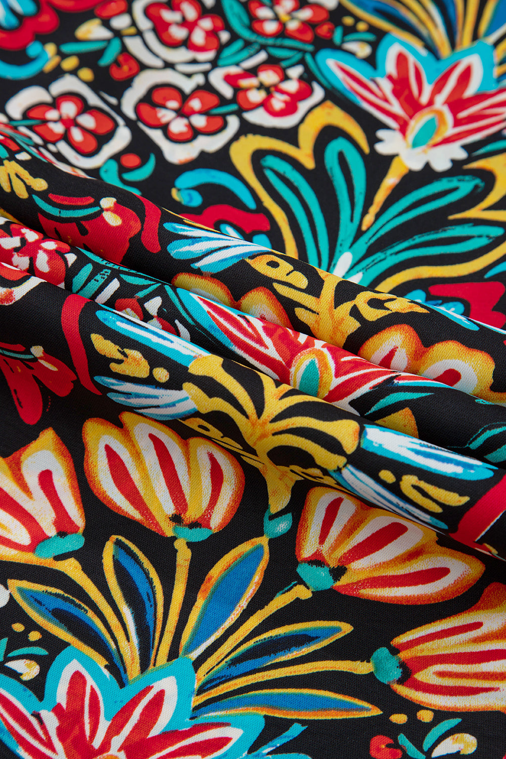 Long dress with floral print 