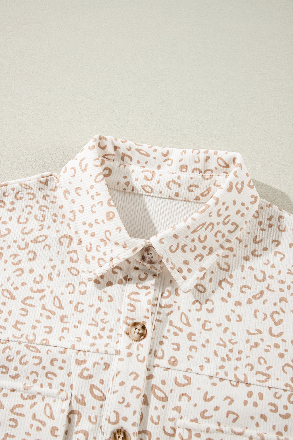 Leopard print shacket shirt 