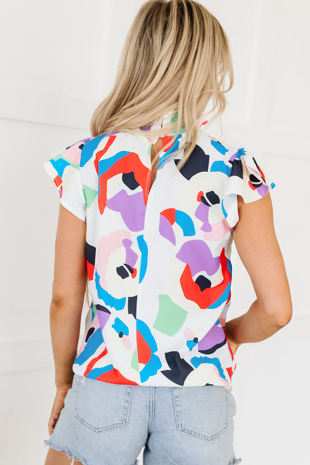 Abstract print top
