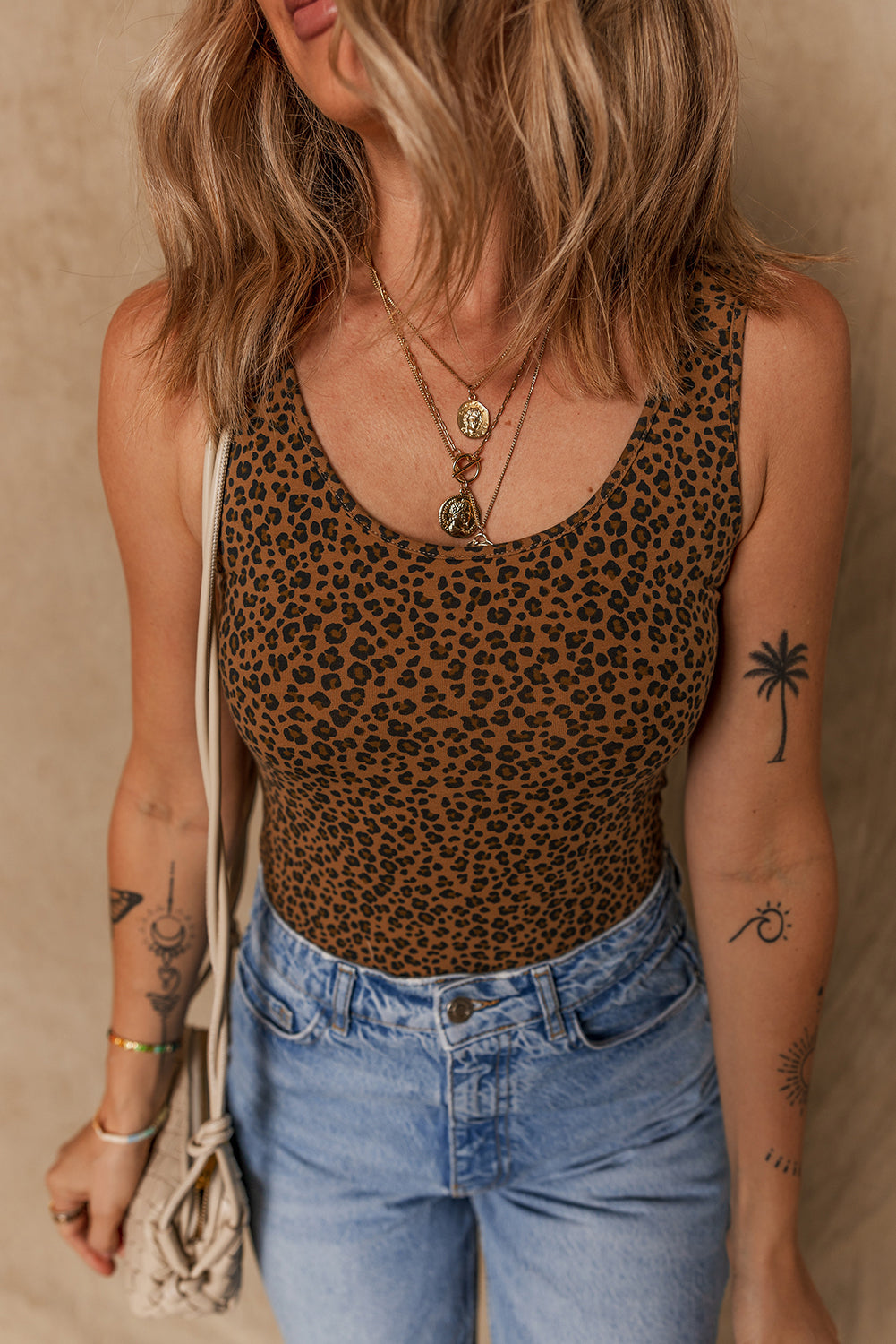 Leopard print bodysuit 