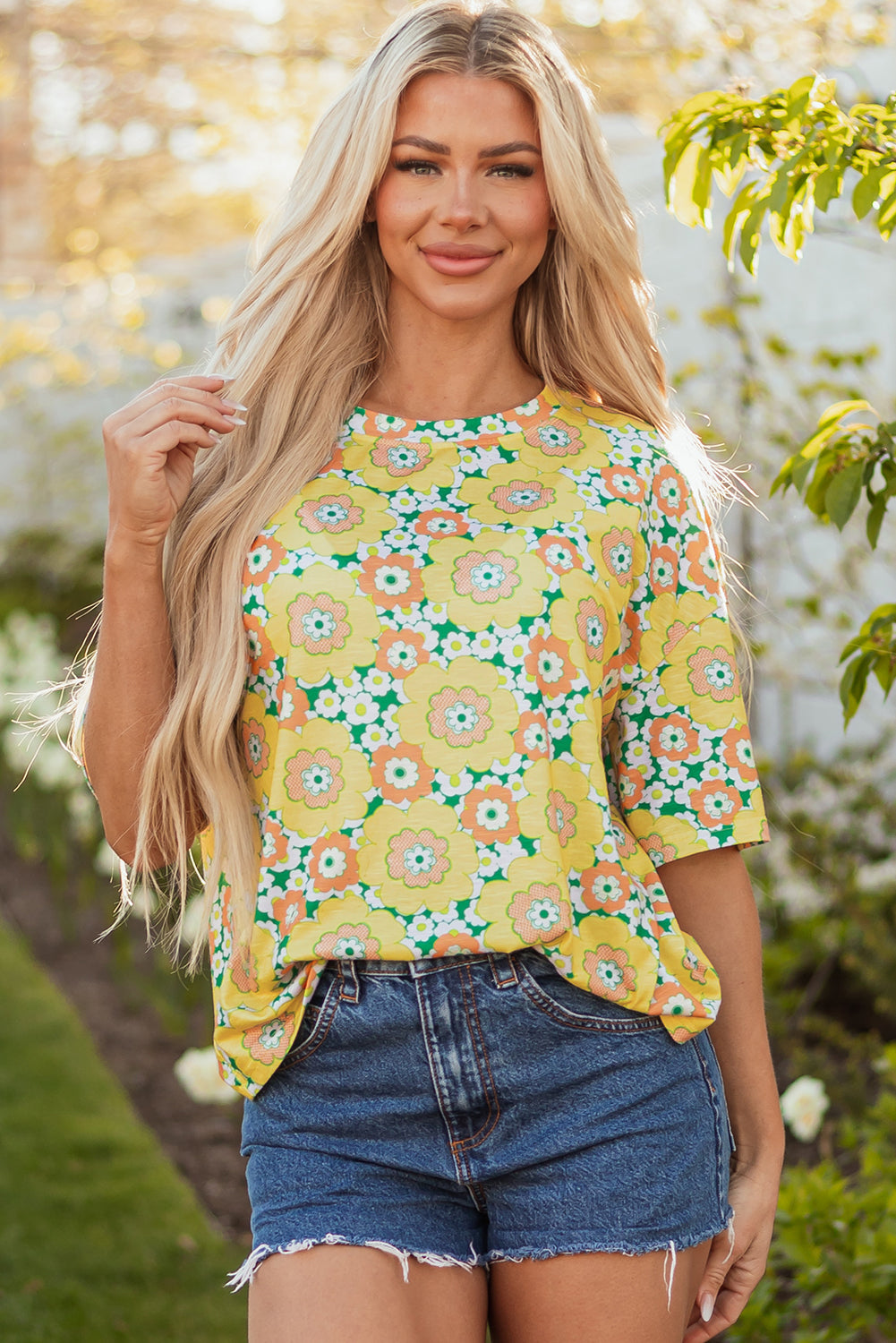 T-shirt with floral print 