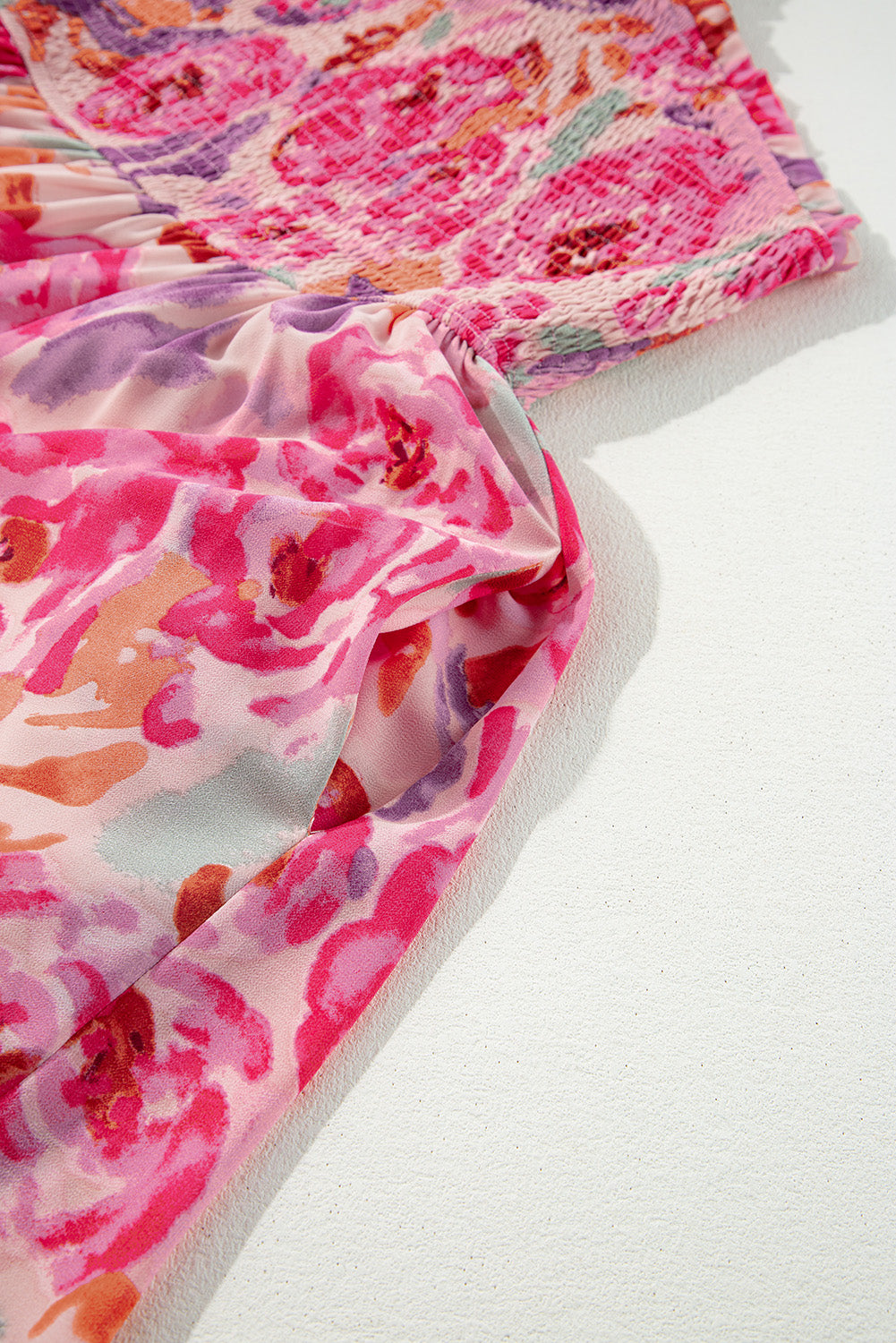 Long dress with floral print 