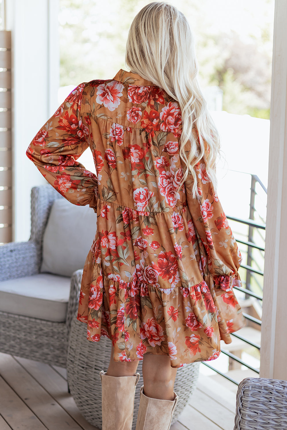 Floral print dress 
