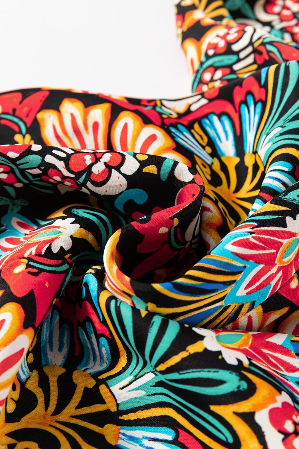 Long dress with floral print 