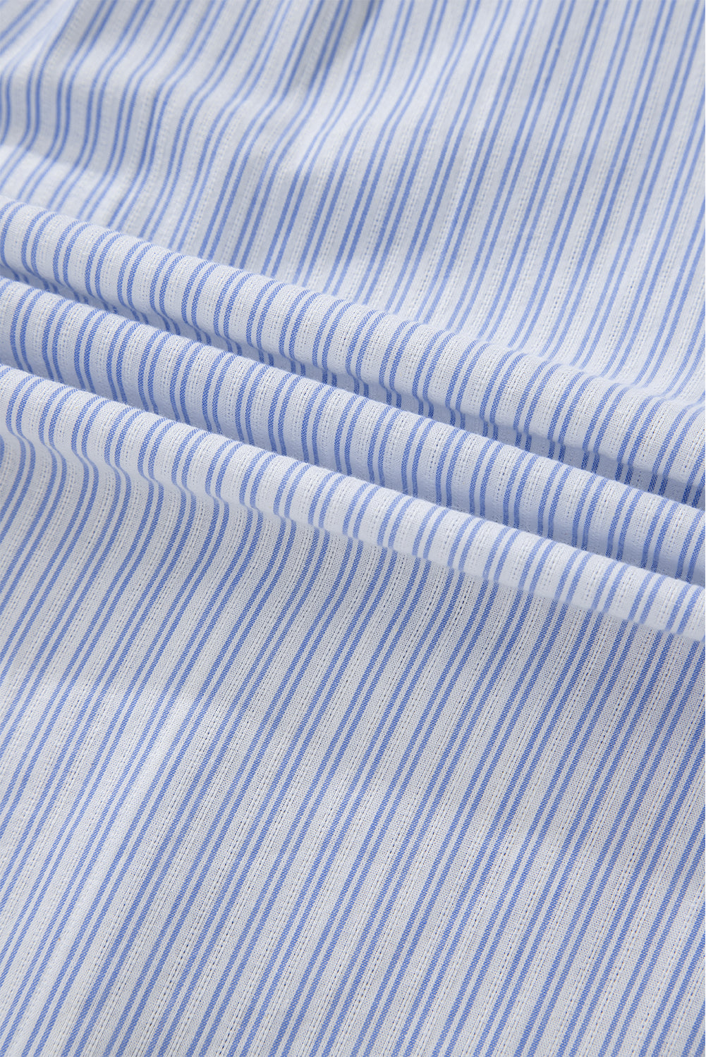 Striped cotton long-sleeved shirt 