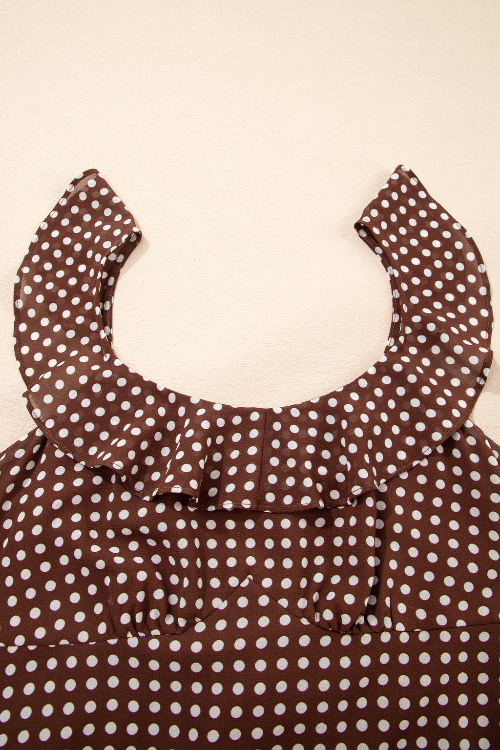 Дълга рокля с принт на точки