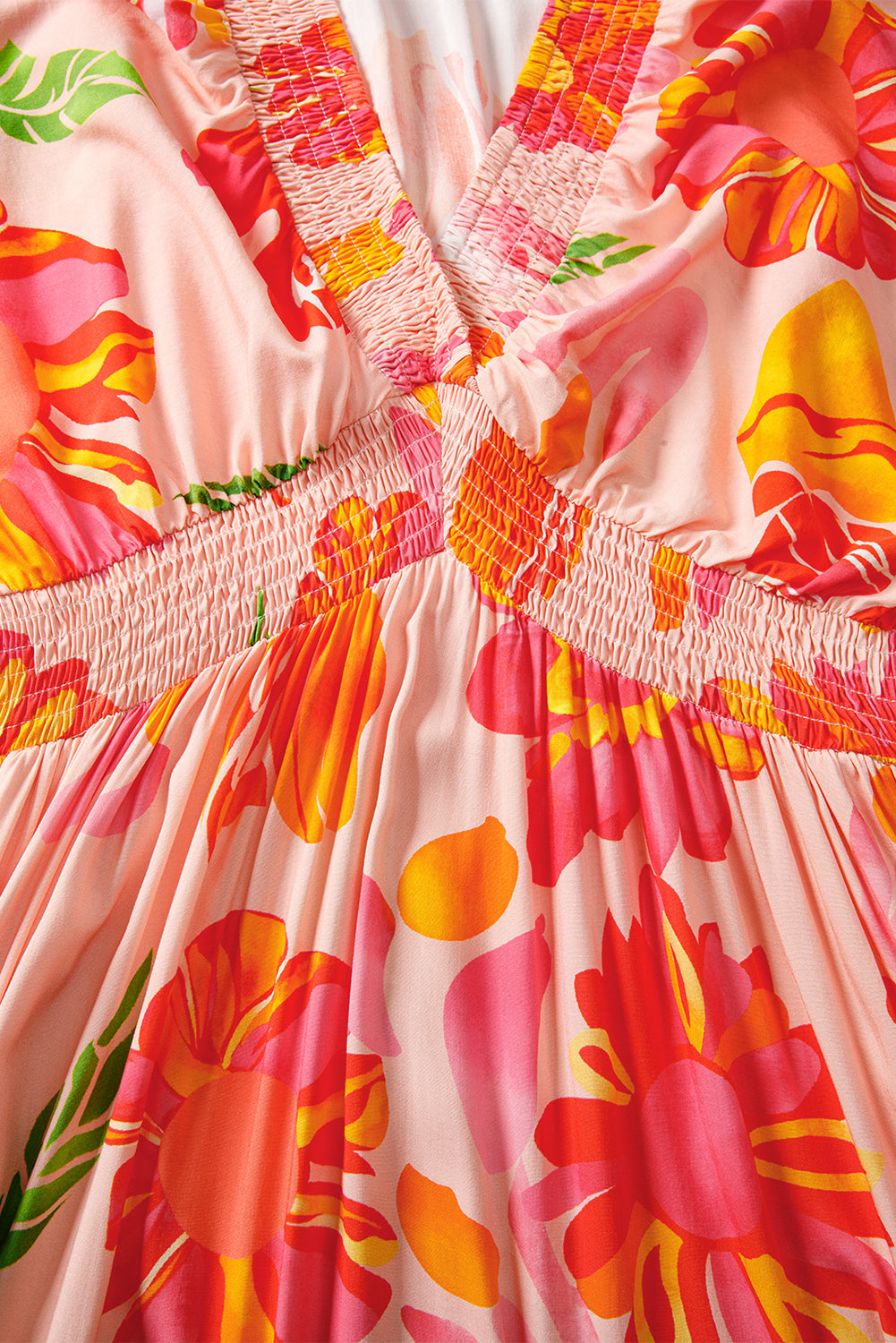 Long dress with floral print 