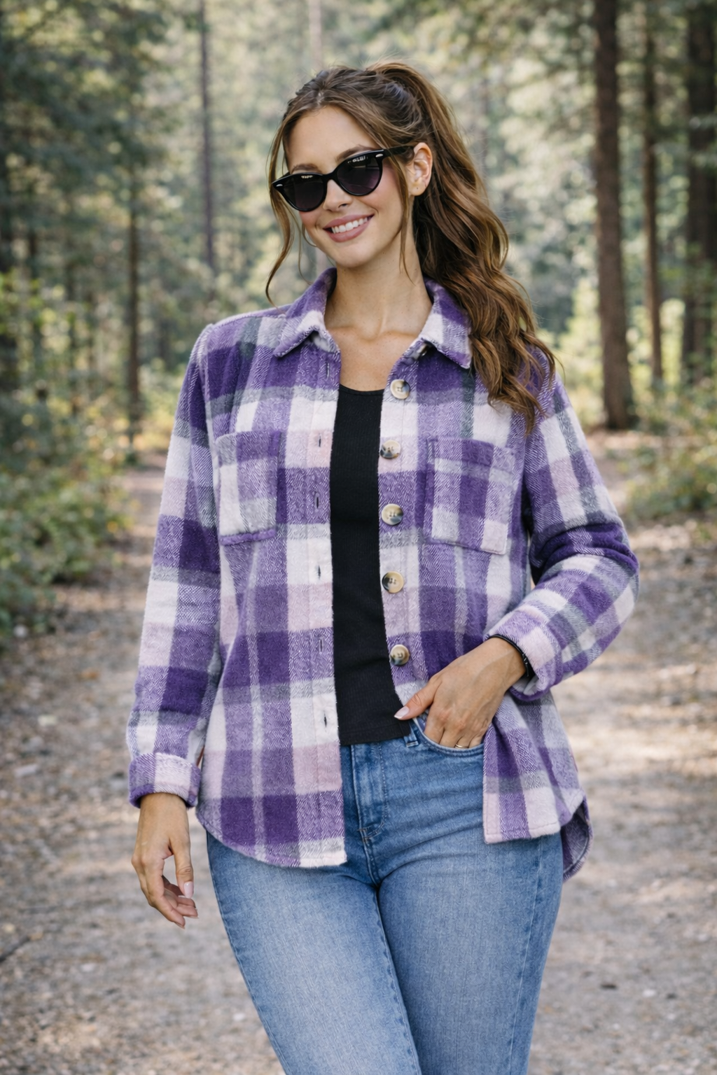 Карирана риза тип яке (shacket)