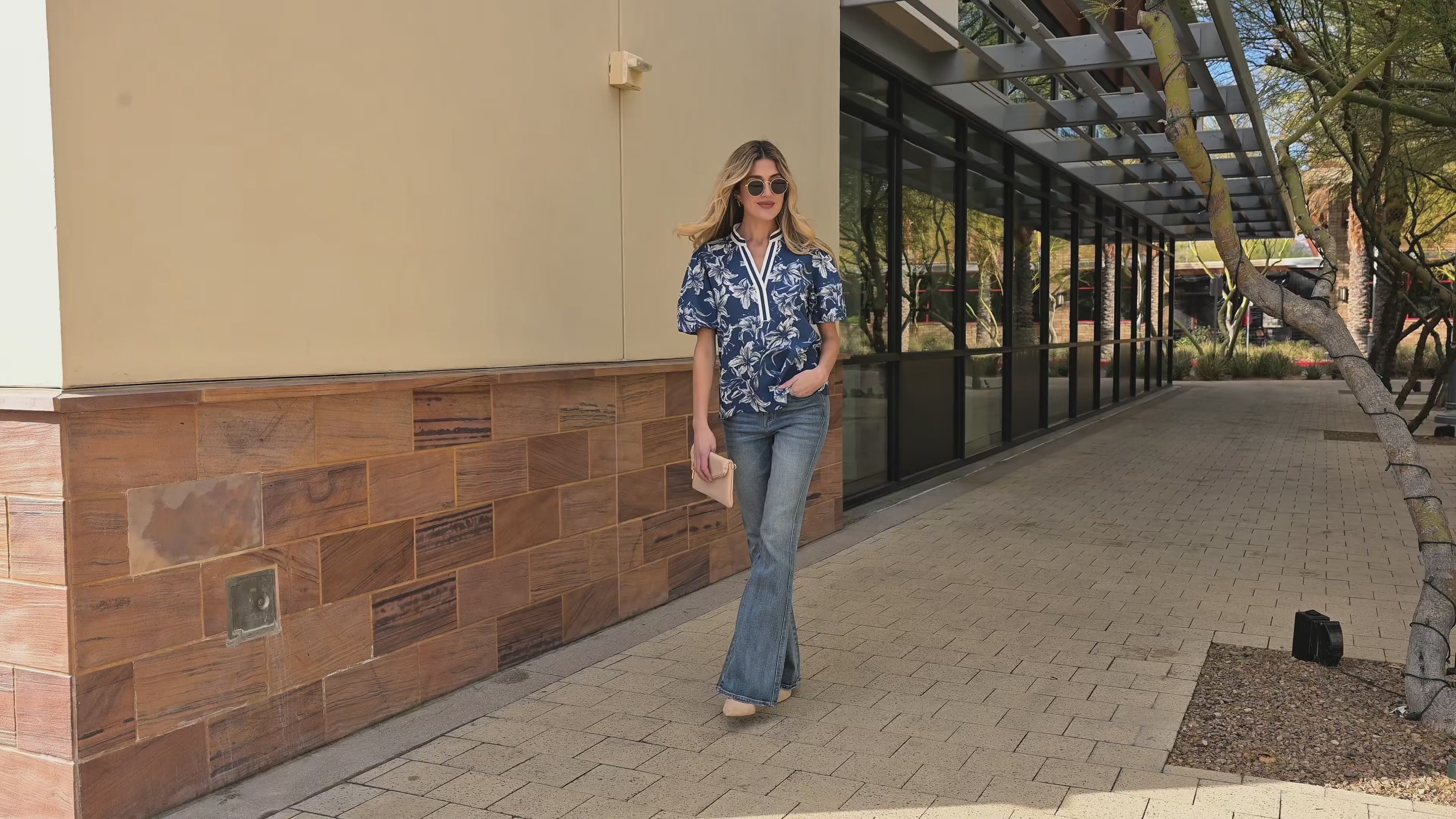 Блуза с флорален принт