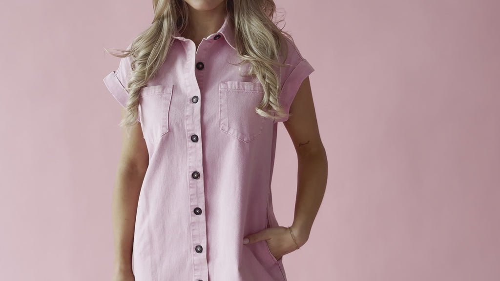 Дънкова рокля тип риза